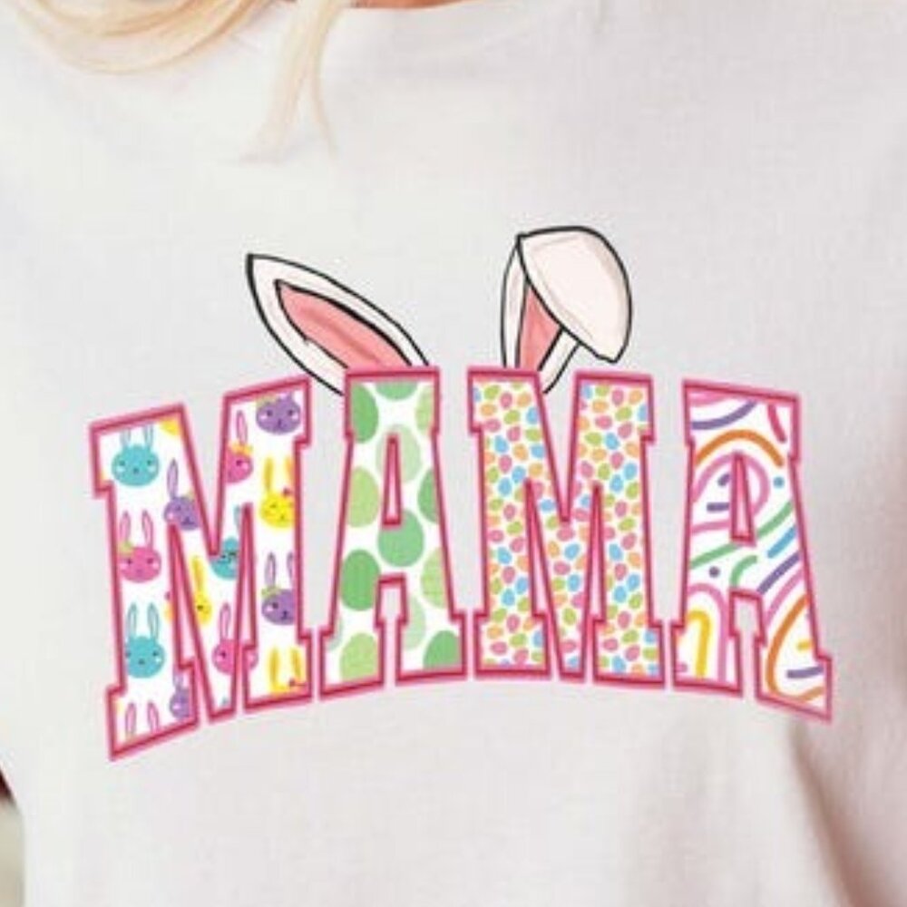Easter Mama Tshirt, Easter Gift For Mama, Easter Bunny Shirts - Picture 2 of 3